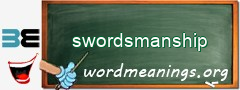 WordMeaning blackboard for swordsmanship